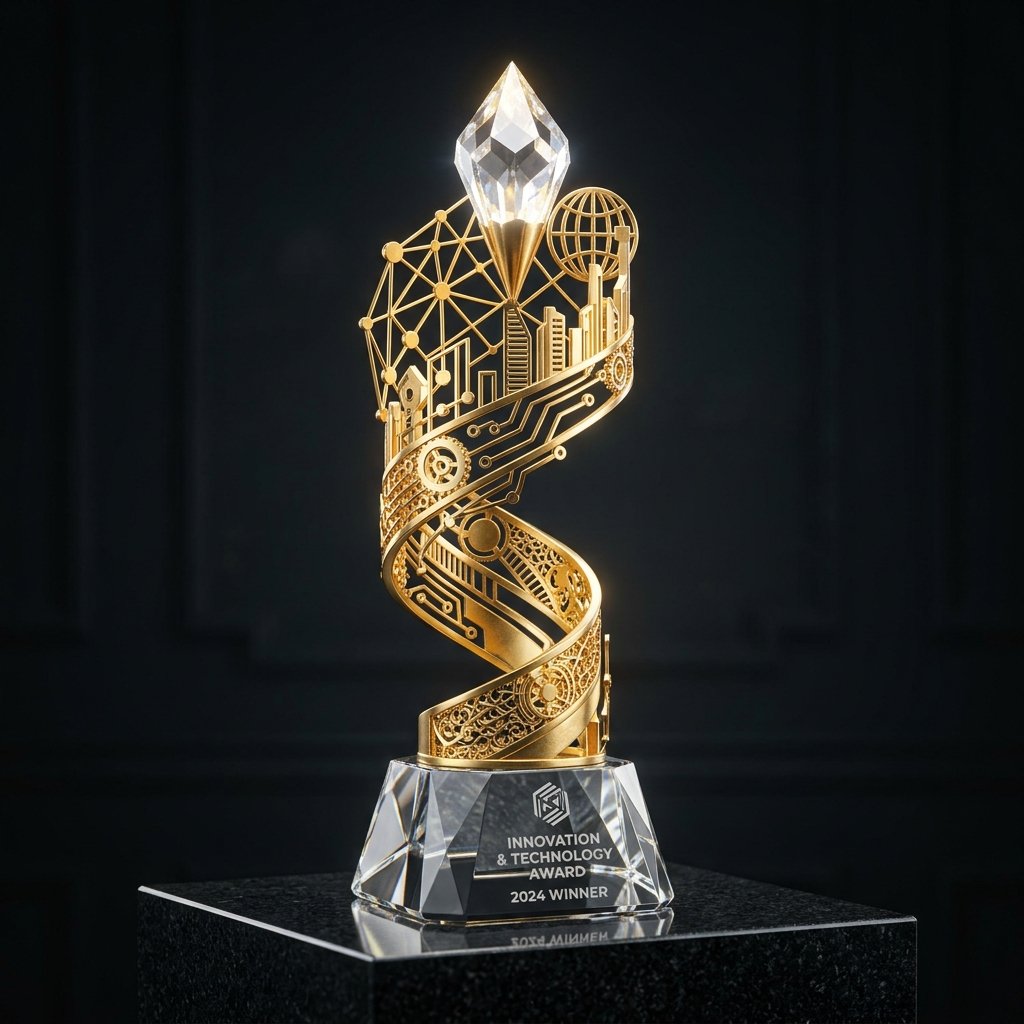 3D Geometric Custom Trophy