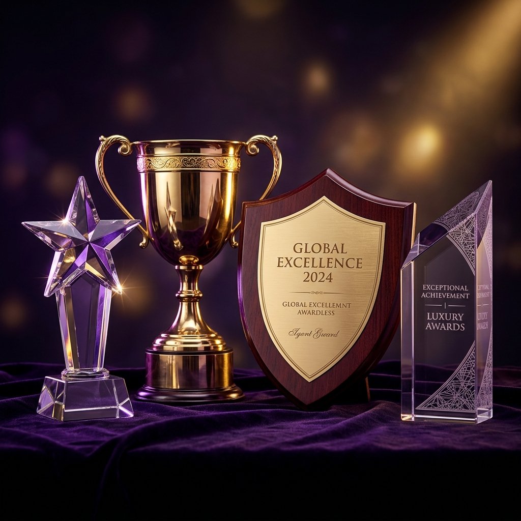 Premium crystal and metal trophies collection by Gujarat Trophies - Ishan Industries